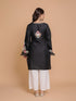 Urmi Falak Kashmiri Long Kurta - Black